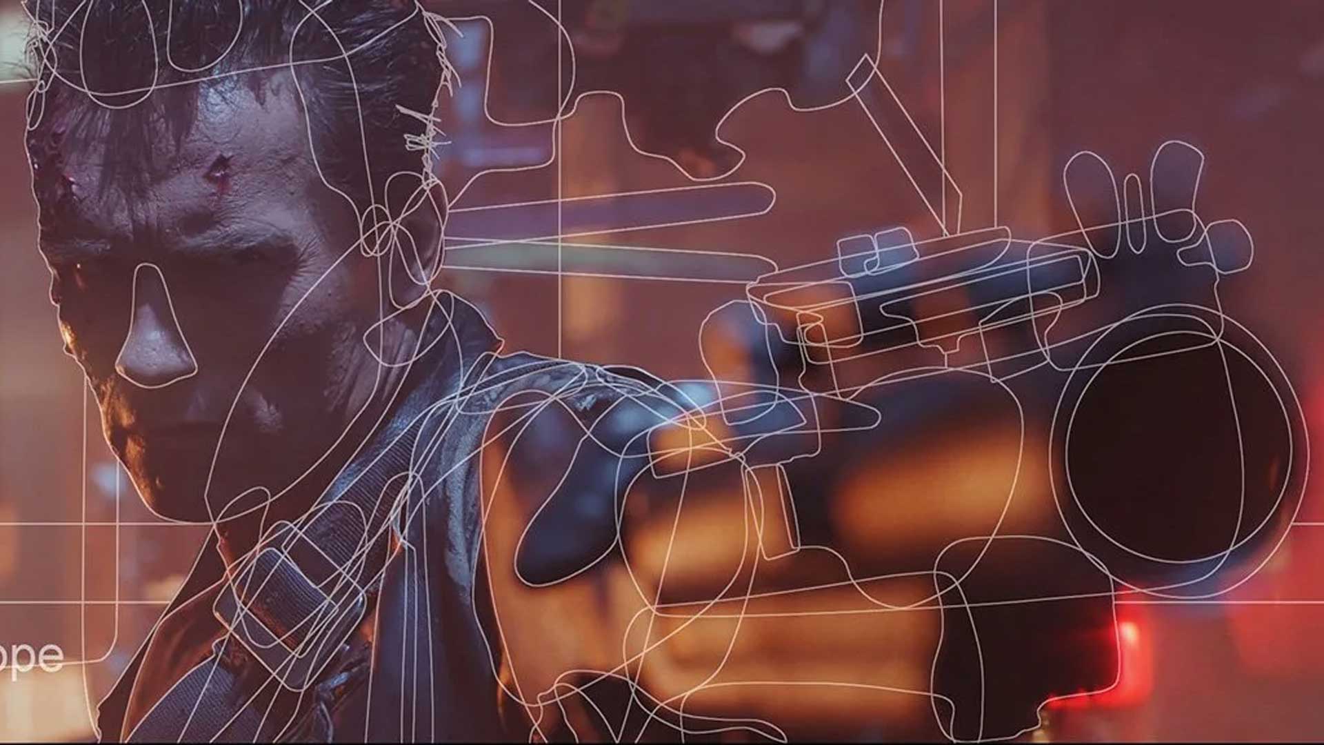 a man with gun in rotoscopy